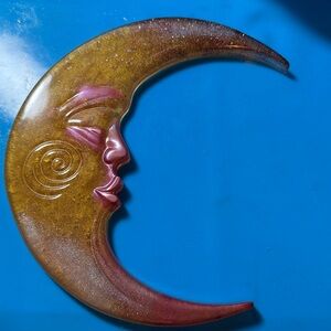 Unique Resin Gold Crescent (Left)Moon Wall Decor